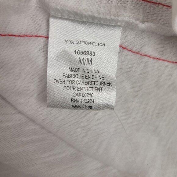 FDJ French Dressing Exotica Print Tee M White Multicolor Short Sleeve Sparkle Ne - Picture 10 of 13